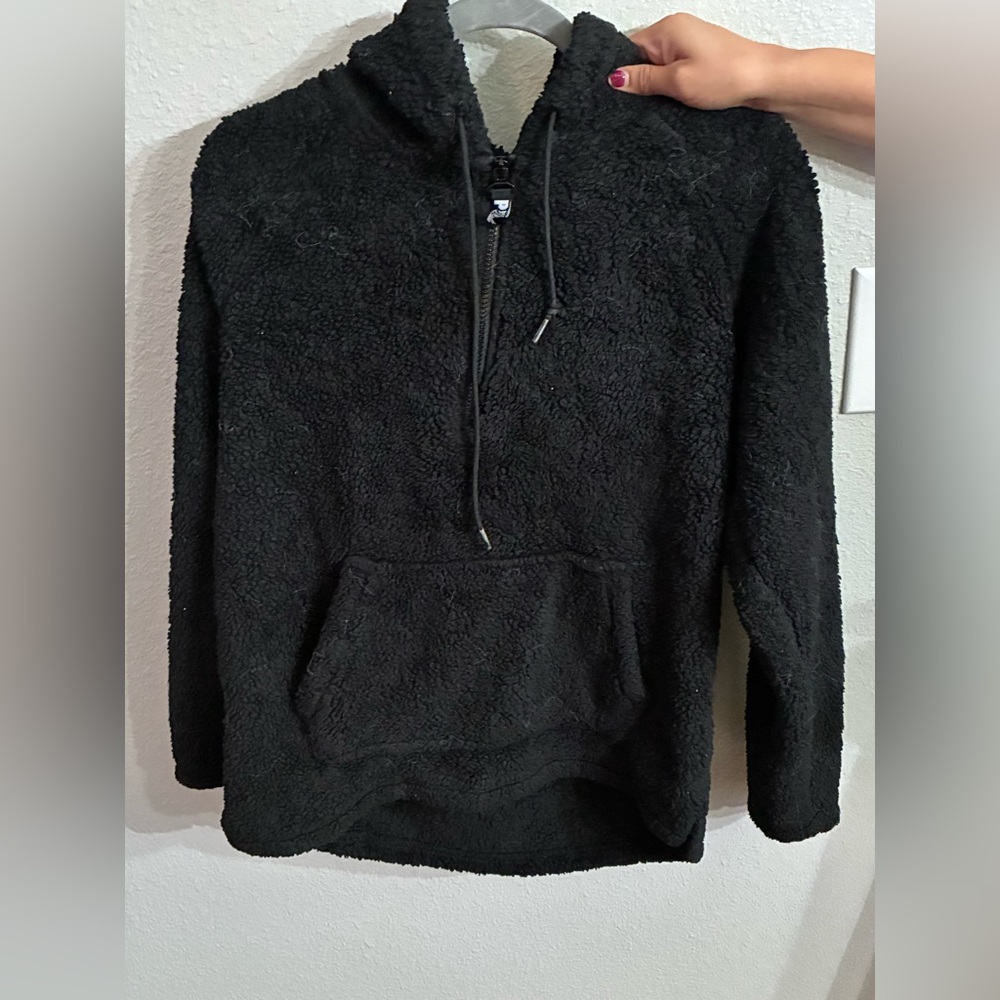 PINK Victoria's Secret Black Zip-Up Sweater